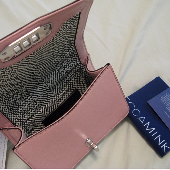 Rebecca Minkoff 'Mini Love' Bag - Primrose Pink w/ Silver Crossbody Clutch NWT - Picture 8 of 8